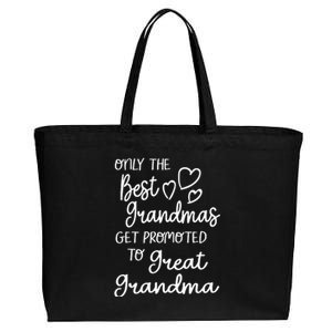 Best Moms Get Promoted To Great Grandma Great Grandmother Cotton Canvas Jumbo Tote