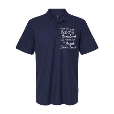 Best Moms Get Promoted To Great Grandma Great Grandmother Softstyle Adult Sport Polo