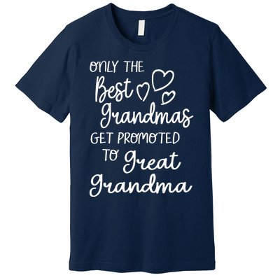 Best Moms Get Promoted To Great Grandma Great Grandmother Premium T-Shirt