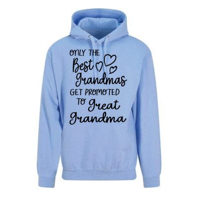 Best Moms Get Promoted To Great Grandma Great Grandmother Unisex Surf Hoodie