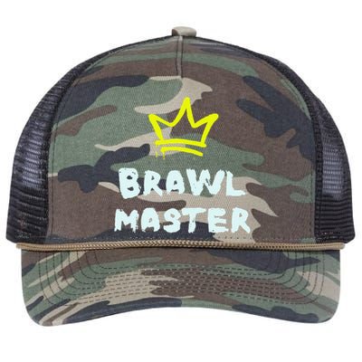 Brawl Master Gamer Gaming Brawler Retro Rope Trucker Hat Cap