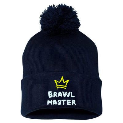 Brawl Master Gamer Gaming Brawler Pom Pom 12in Knit Beanie