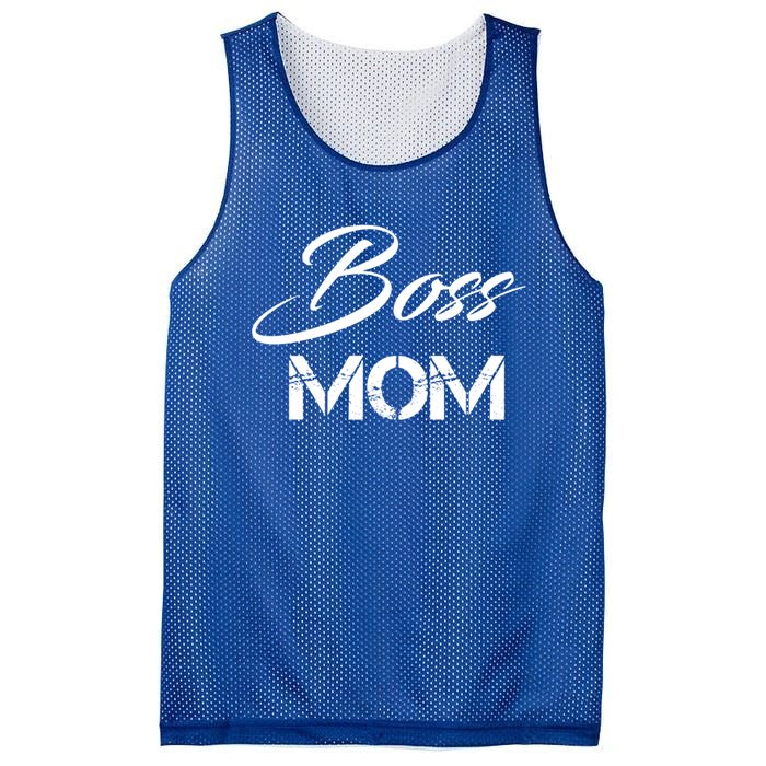 Boss Mom Great Gift Funny Gift Mesh Reversible Basketball Jersey Tank