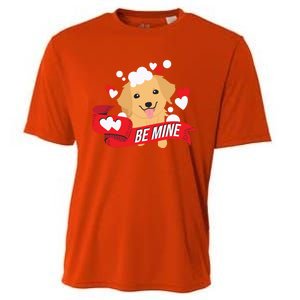 Be Mine Gift Funny Valentine's Day Cute Dog Puppy Gift Cooling Performance Crew T-Shirt