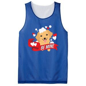 Be Mine Gift Funny Valentine's Day Cute Dog Puppy Gift Mesh Reversible Basketball Jersey Tank