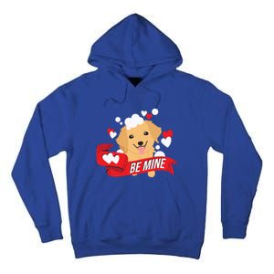 Be Mine Gift Funny Valentine's Day Cute Dog Puppy Gift Tall Hoodie