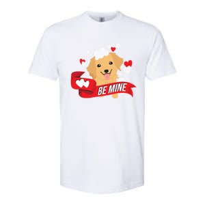 Be Mine Gift Funny Valentine's Day Cute Dog Puppy Gift Softstyle CVC T-Shirt