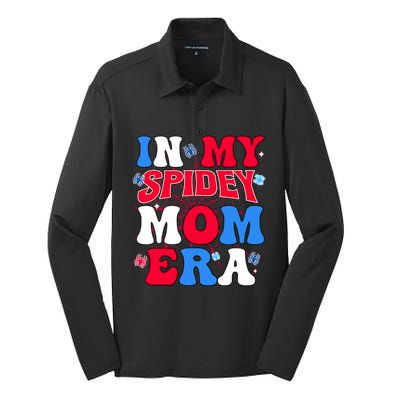 Boy Mama Groovy Mama And Daddy Spidey Mom In My Mom Era Silk Touch Performance Long Sleeve Polo