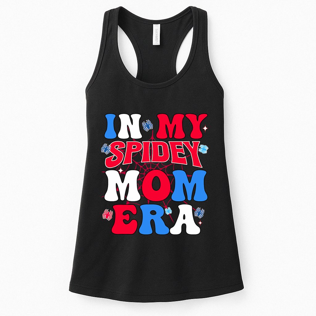 Boy Mama Groovy Mama And Daddy Spidey Mom In My Mom Era Womens Tank Top