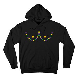 Boobs Mardi Gras Funny Beads Boobs Outline Hoodie