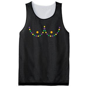 Boobs Mardi Gras Funny Beads Boobs Outline Mesh Reversible Basketball Jersey Tank