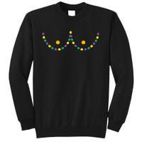 Boobs Mardi Gras Funny Beads Boobs Outline Tall Sweatshirt