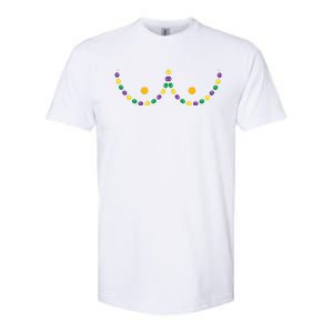 Boobs Mardi Gras Funny Beads Boobs Outline Softstyle CVC T-Shirt