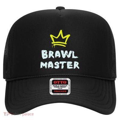 Brawl Master Gamer Gaming Brawler High Crown Mesh Back Trucker Hat
