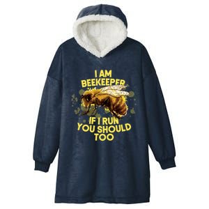 Beekeeper Meaningful Gift Honeycomb Honey Bee Beekeeping Gift Hooded Wearable Blanket