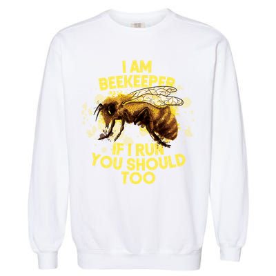 Beekeeper Meaningful Gift Honeycomb Honey Bee Beekeeping Gift Garment-Dyed Sweatshirt