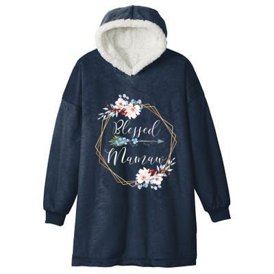 Blessed Mamaw Grandma Gift Hooded Wearable Blanket