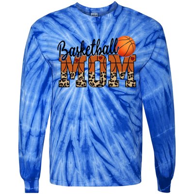 Basketball Mom Gift Funny Ball Mom Cute Letter Great Gift Tie-Dye Long Sleeve Shirt