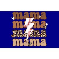 Baseball Mama Groovy Retro Son Baseball Team Mom Leopard Great Gift Bumper Sticker