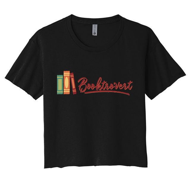 Booktrovert Maroon Gift Crop Top