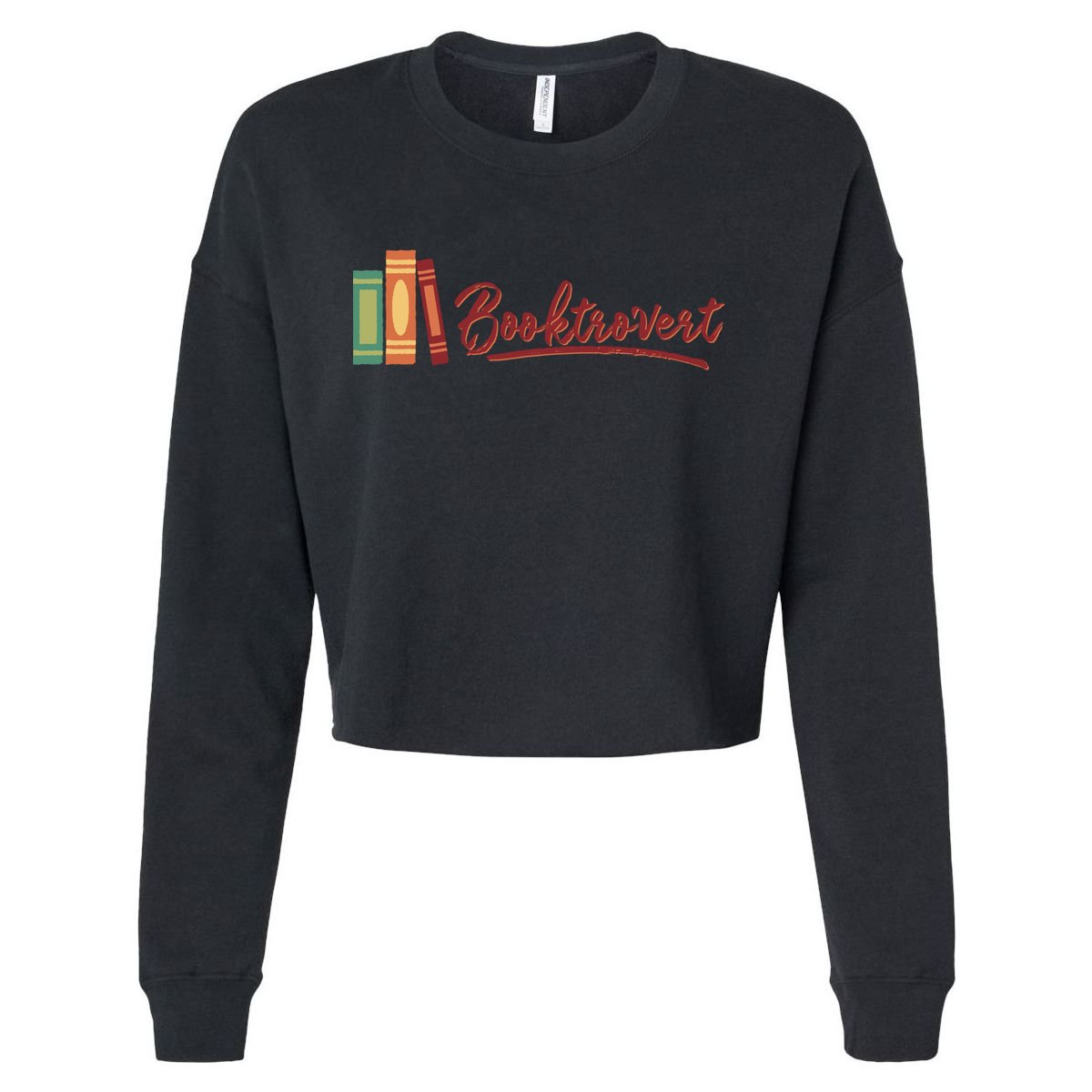 Booktrovert Maroon Gift Cropped Pullover Crew