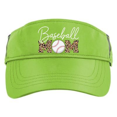 Baseball Mom Gift Leopard Print Cursive Script Cool Gift Adult Drive Performance Visor