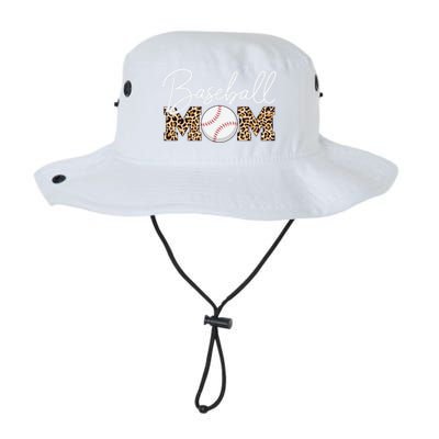 Baseball Mom Gift Leopard Print Cursive Script Cool Gift Legacy Cool Fit Booney Bucket Hat