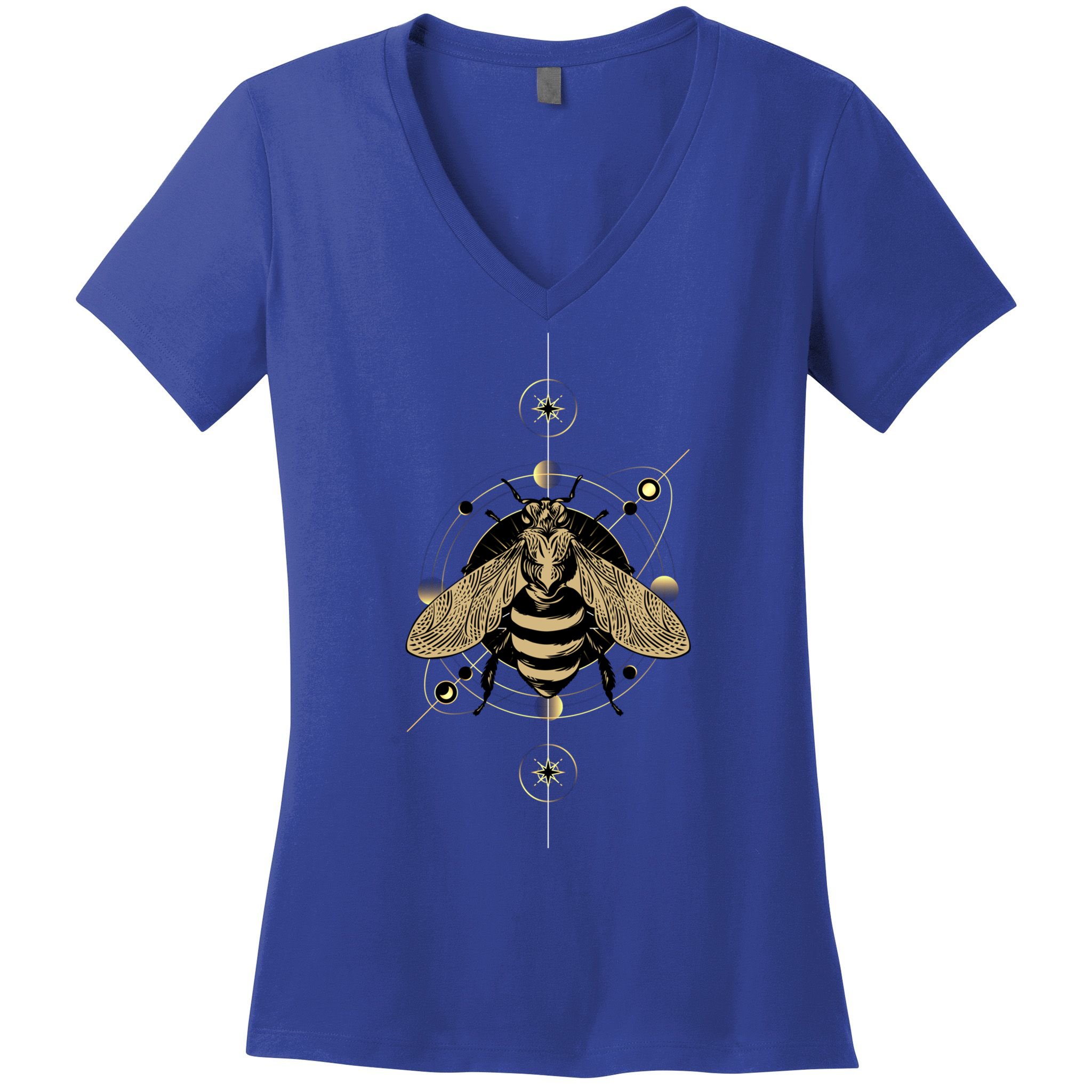 Beekeeper Meaningful Gift Honeycomb Honey Bee Compass Beekeeping Great Gift Women's V-Neck T-Shirt