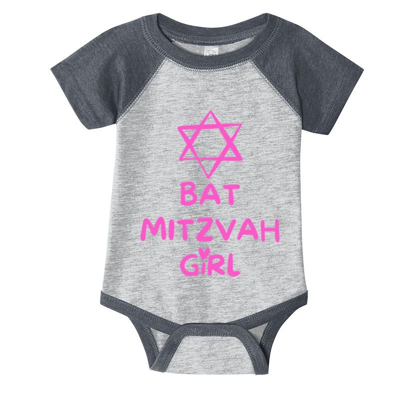 Bat Mitzvah Girl Jewish Star Of David Infant Baby Jersey Bodysuit