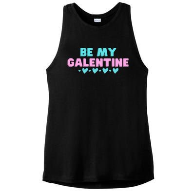 Be My Galentine Valentine's Day Gift Ladies PosiCharge Tri-Blend Wicking Tank