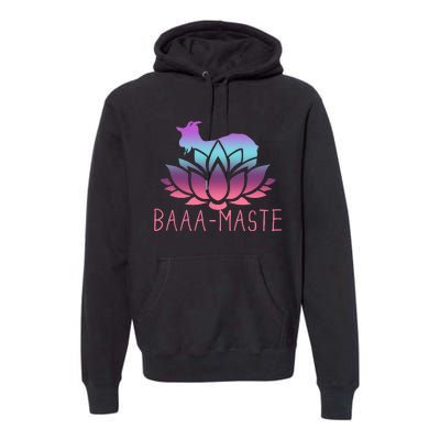 Baaa Maste Goat Yoga Namaste Spiritual Meditation Om Nayah Premium Hoodie