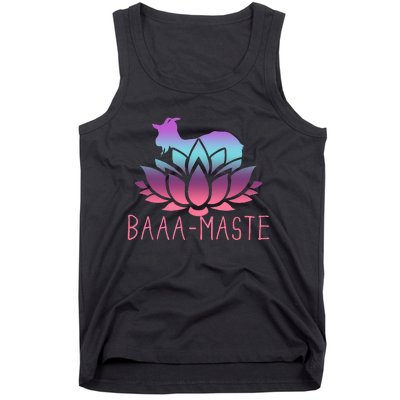 Baaa Maste Goat Yoga Namaste Spiritual Meditation Om Nayah Tank Top