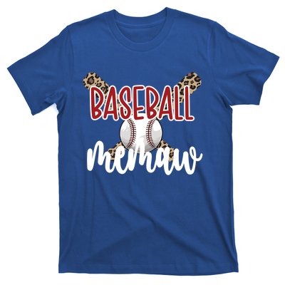 Baseball Memaw Grandma Baseball Player Memaw Gift T-Shirt