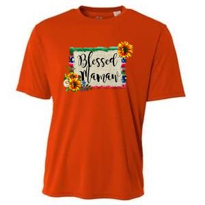 Blessed Mamaw Grandmother Floral Gift Cooling Performance Crew T-Shirt