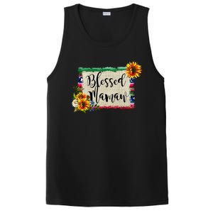 Blessed Mamaw Grandmother Floral Gift PosiCharge Competitor Tank