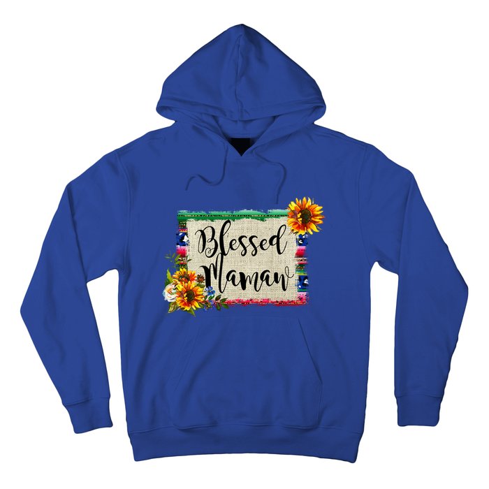 Blessed Mamaw Grandmother Floral Gift Hoodie