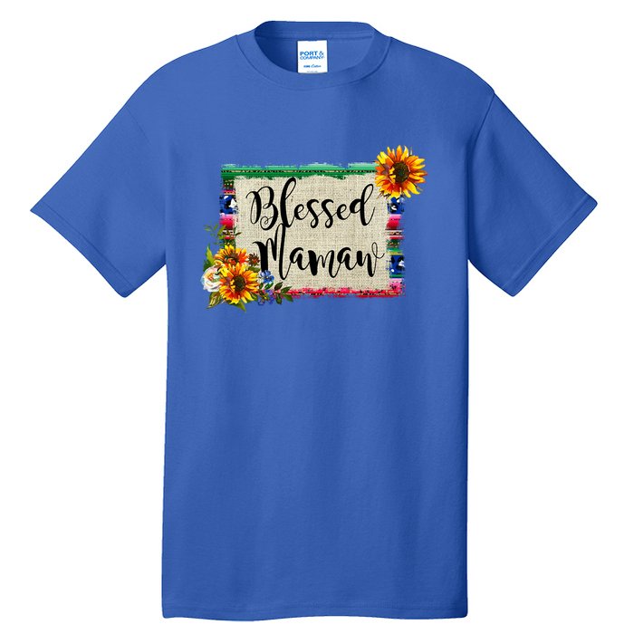 Blessed Mamaw Grandmother Floral Gift Tall T-Shirt