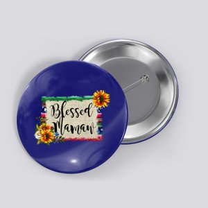 Blessed Mamaw Grandmother Floral Gift Button