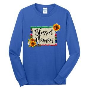 Blessed Mamaw Grandmother Floral Gift Tall Long Sleeve T-Shirt