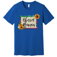 Blessed Mamaw Grandmother Floral Gift Premium T-Shirt