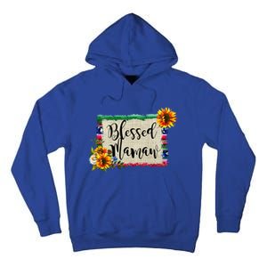 Blessed Mamaw Grandmother Floral Gift Tall Hoodie