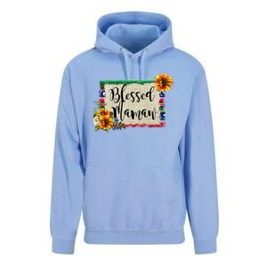 Blessed Mamaw Grandmother Floral Gift Unisex Surf Hoodie