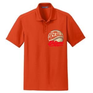 Baseball Mimi Game Day Baseball Lover Mothers Day Gift Dry Zone Grid Polo