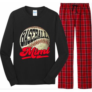 Baseball Mimi Game Day Baseball Lover Mothers Day Gift Long Sleeve Pajama Set