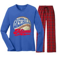 Baseball Mimi Game Day Baseball Lover Mothers Day Gift Women's Long Sleeve Flannel Pajama Set 