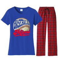 Baseball Mimi Game Day Baseball Lover Mothers Day Gift Women's Flannel Pajama Set