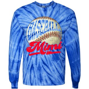 Baseball Mimi Game Day Baseball Lover Mothers Day Gift Tie-Dye Long Sleeve Shirt