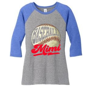 Baseball Mimi Game Day Baseball Lover Mothers Day Gift Women's Tri-Blend 3/4-Sleeve Raglan Shirt