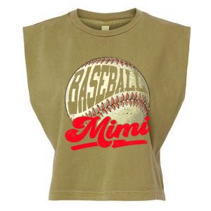 Baseball Mimi Game Day Baseball Lover Mothers Day Gift Garment-Dyed Women's Muscle Tee