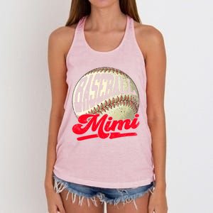 Baseball Mimi Game Day Baseball Lover Mothers Day Gift Women's Knotted Racerback Tank